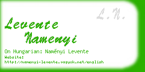 levente namenyi business card